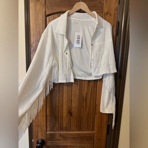 White Sequin Jacket NWT
